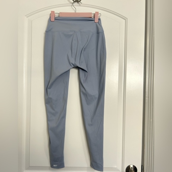 Set Active SportBody Light Blue High-Waisted Leggings size medium athleisure - Picture 6 of 9
